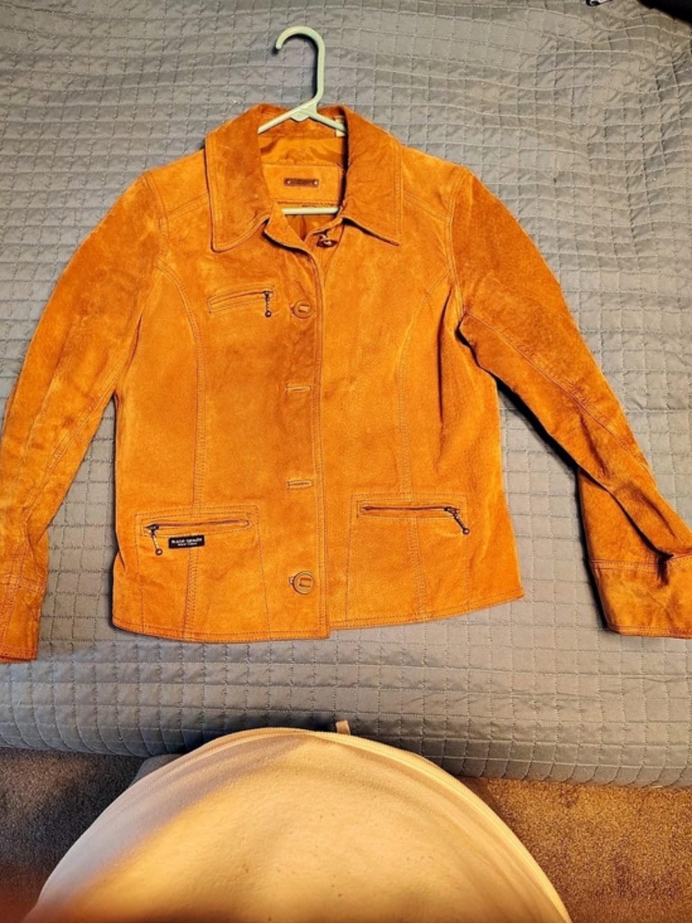 Kate Spade Leather Jacket in Orange Like New